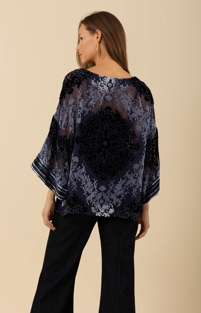 Briar Velvet Burnout Top, color_navy