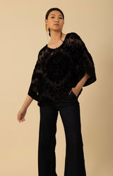 Briar Velvet Burnout Solid Top, color_black