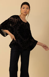 Briar Velvet Burnout Solid Top