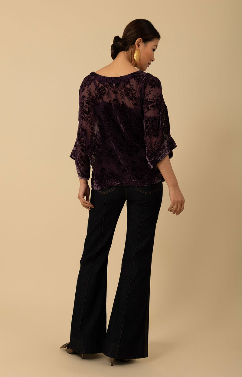 Briar Velvet Burnout Solid Top, color_purple