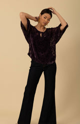 Briar Velvet Burnout Solid Top, color_purple