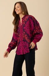 Mylah Silk Top, color_fuchsia