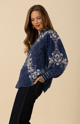 Mylah Silk Top, color_navy