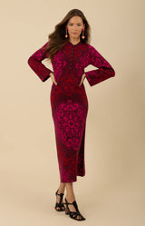 Carolina Sweater Dress, color_fuchsia