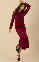 Carolina Sweater Dress, color_fuchsia