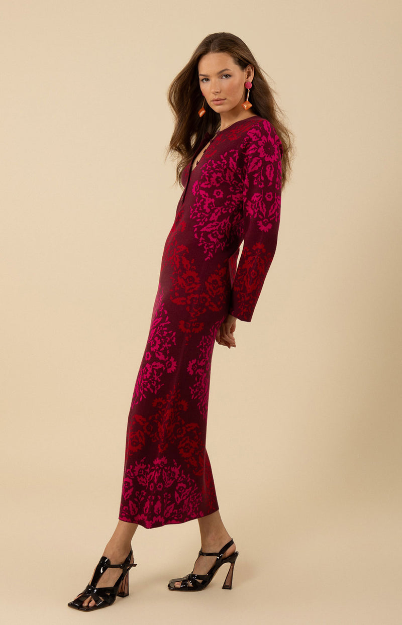 Carolina Sweater Dress Fuchsia / S Carolina Sweater Dress Fuchsia / S