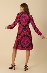 Adley Jersey Dress, color_fuchsia