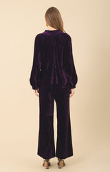 Kora Velvet Pant, color_purple