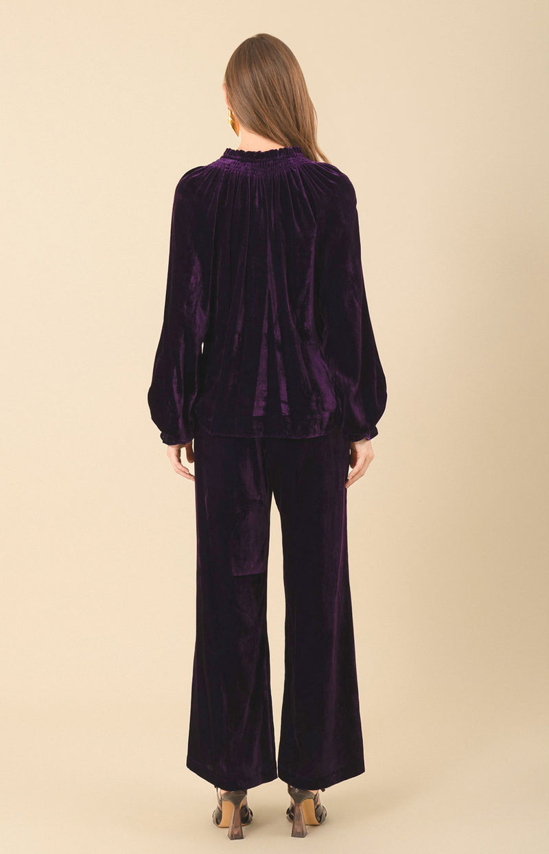 Kora Velvet Pant, color_purple