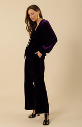 Kinley Velvet Top, color_purple