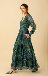 Jennifer Chiffon Maxi Dress, color_emerald