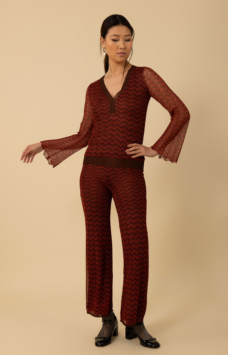 Edith Lurex Pant, color_burgundy