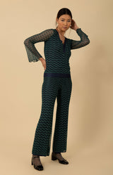 Edith Lurex Pant, color_navy