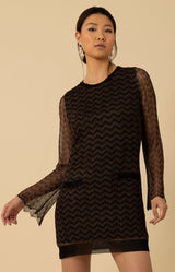 Madelynn Lurex Dress, color_black