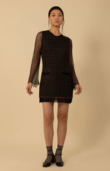 Madelynn Lurex Dress, color_black