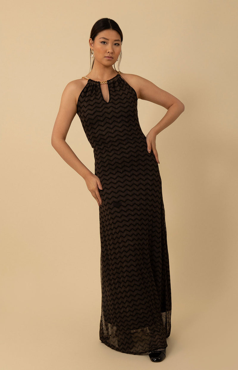 Lyra Halter Dress, color_black