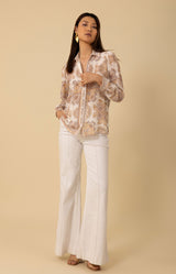 Madilynn Silk Blouse, color_ivory