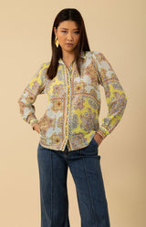 Madilynn Silk Blouse, color_turquoise