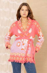 Irene Jacquard Wrap Sweater, color_coral