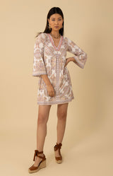 Zariah Jersey Beaded Dress, color_ivory