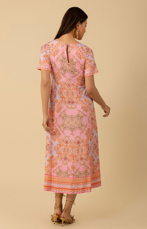 Emberly Jersey Dress, color_coral