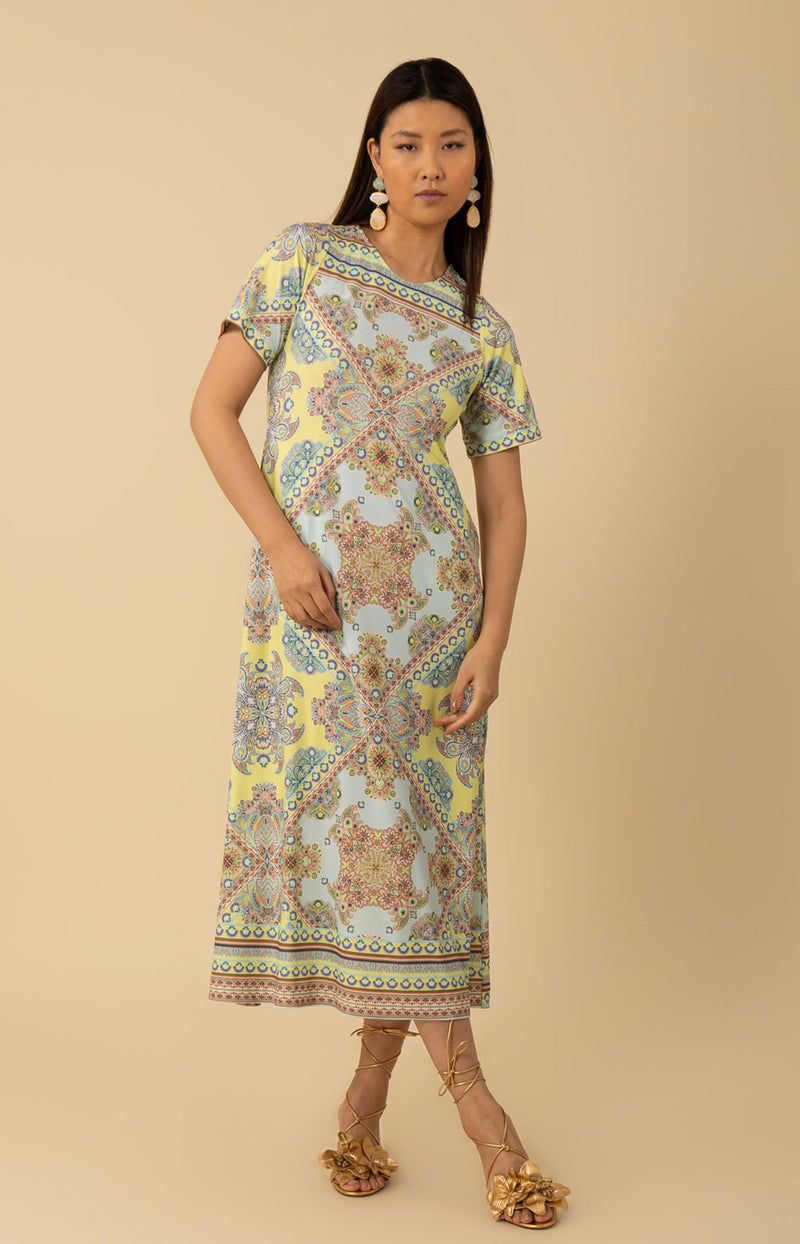 Emberly Jersey Dress, color_turquoise