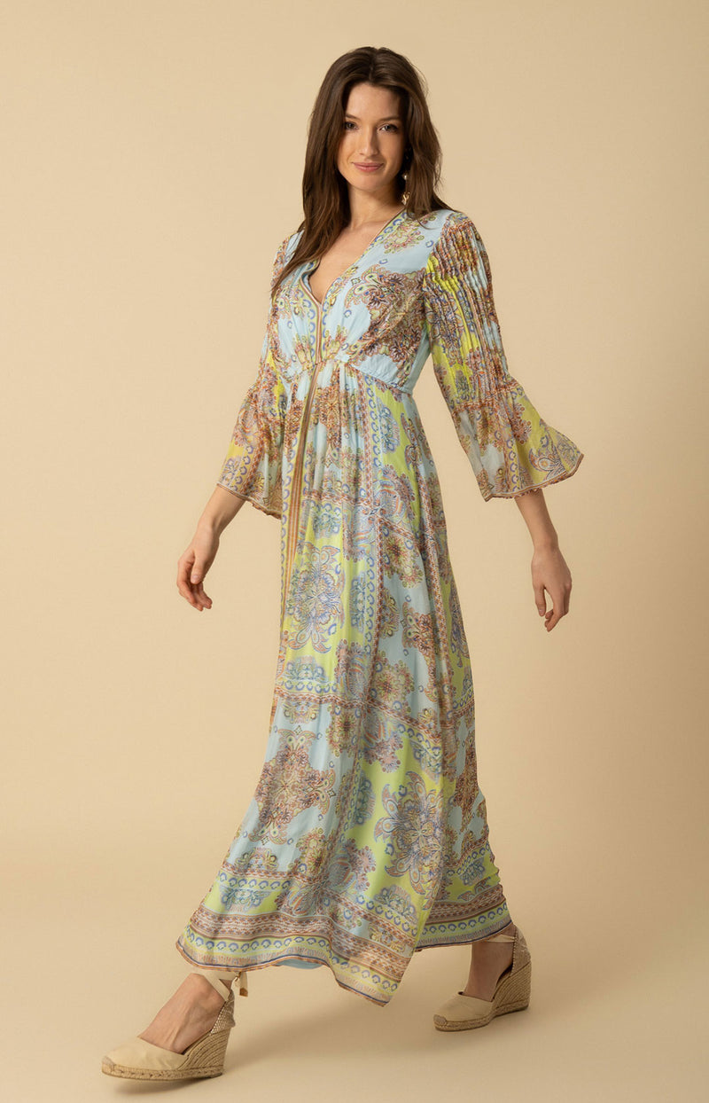 Mara Maxi Dress, color_turquoise