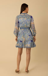 Shelby Chiffon Short Dress, color_blue