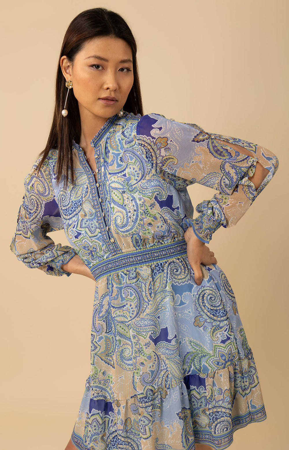 shelby mini dress Shelby Chiffon Short Dress Blue / XL