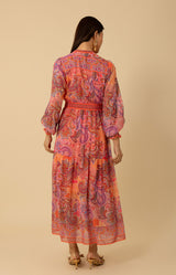 Shelby Chiffon Long Dress, color_pink