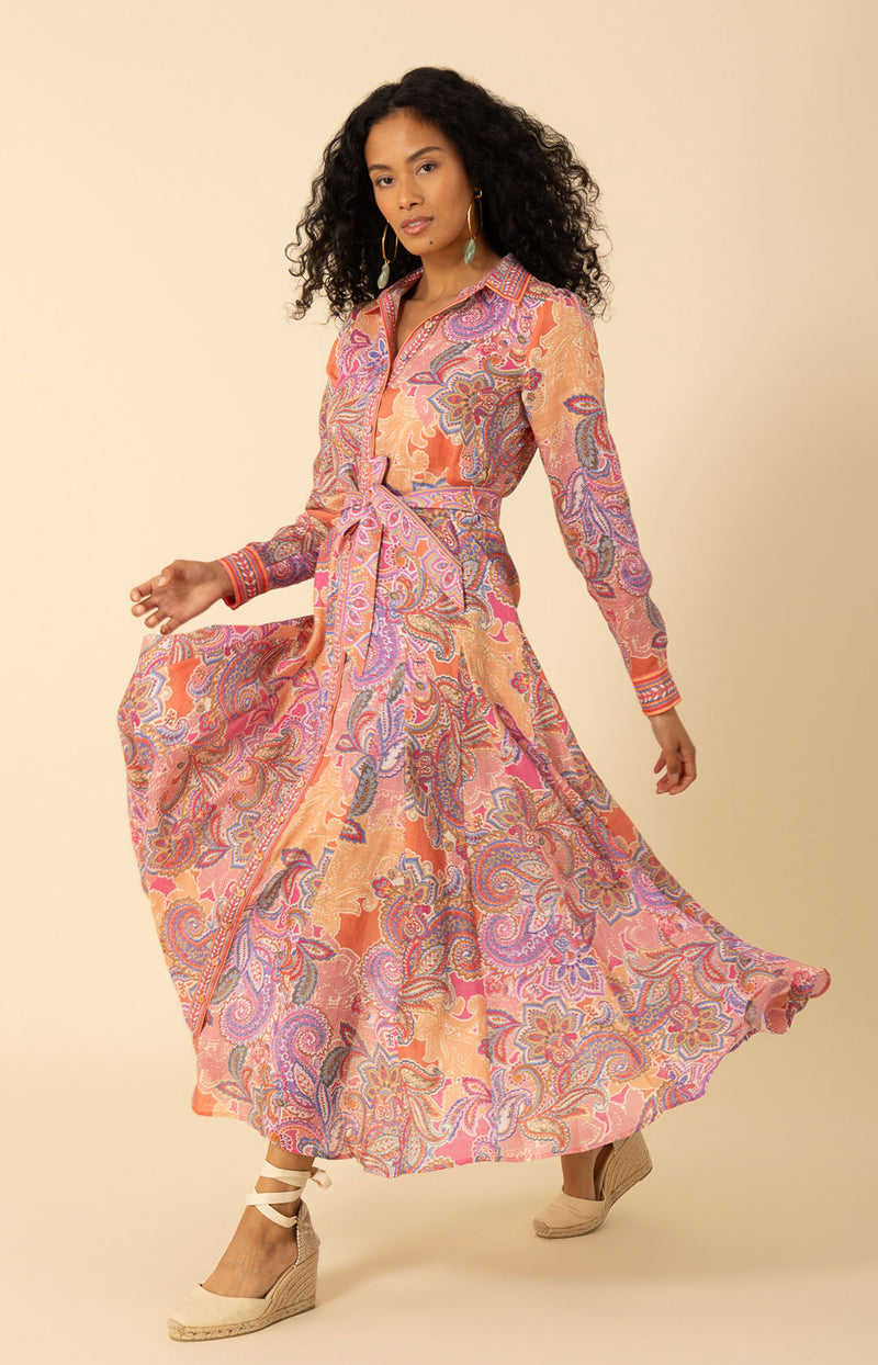 Clementine Linen Maxi Dress Pink / XS Clementine Linen Maxi Dress Pink / XS
