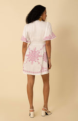 Elora Embroidered Dress, color_white