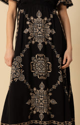 Katalina Embroidered Dress, color_black