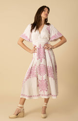 Katalina Embroidered Dress, color_white