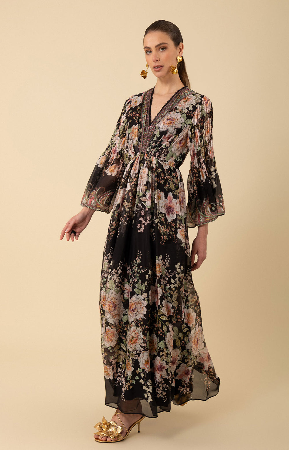 hale bob maxi dress Beline Organza Maxi Dress Ivory / XS