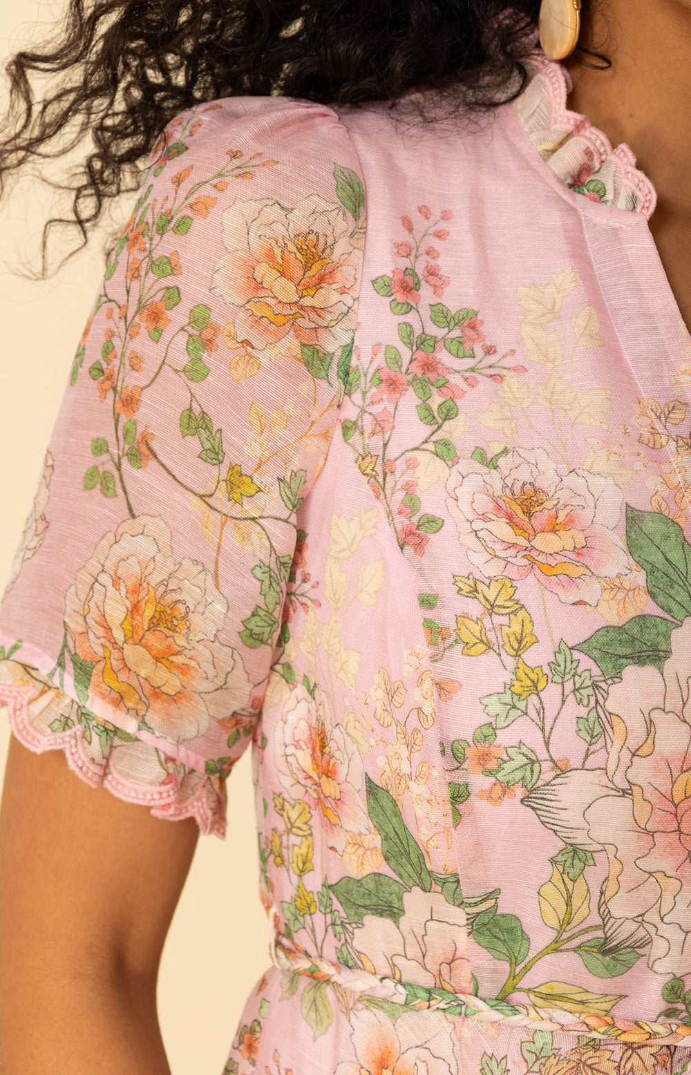 Haley Organza Dress Short Pink / XL