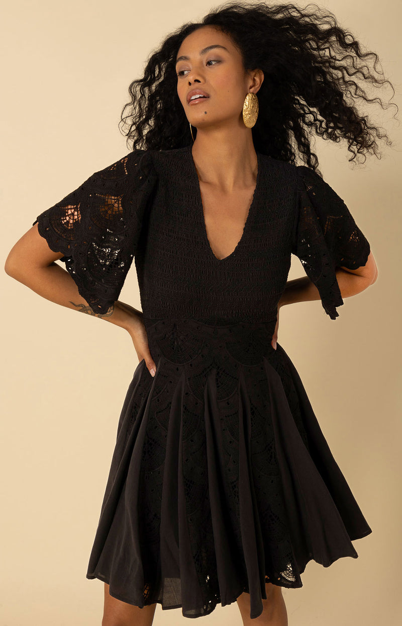 Journi Eyelet Dress Black / S Journi Eyelet Dress Black / S