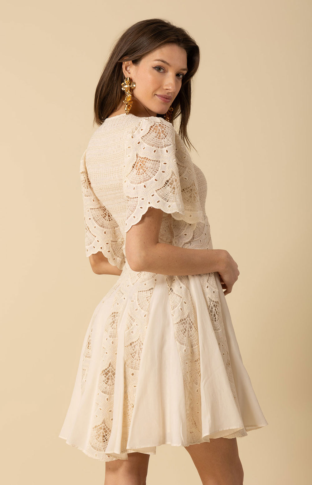 Journi Eyelet Dress Ivory / M Journi Eyelet Dress Ivory / M