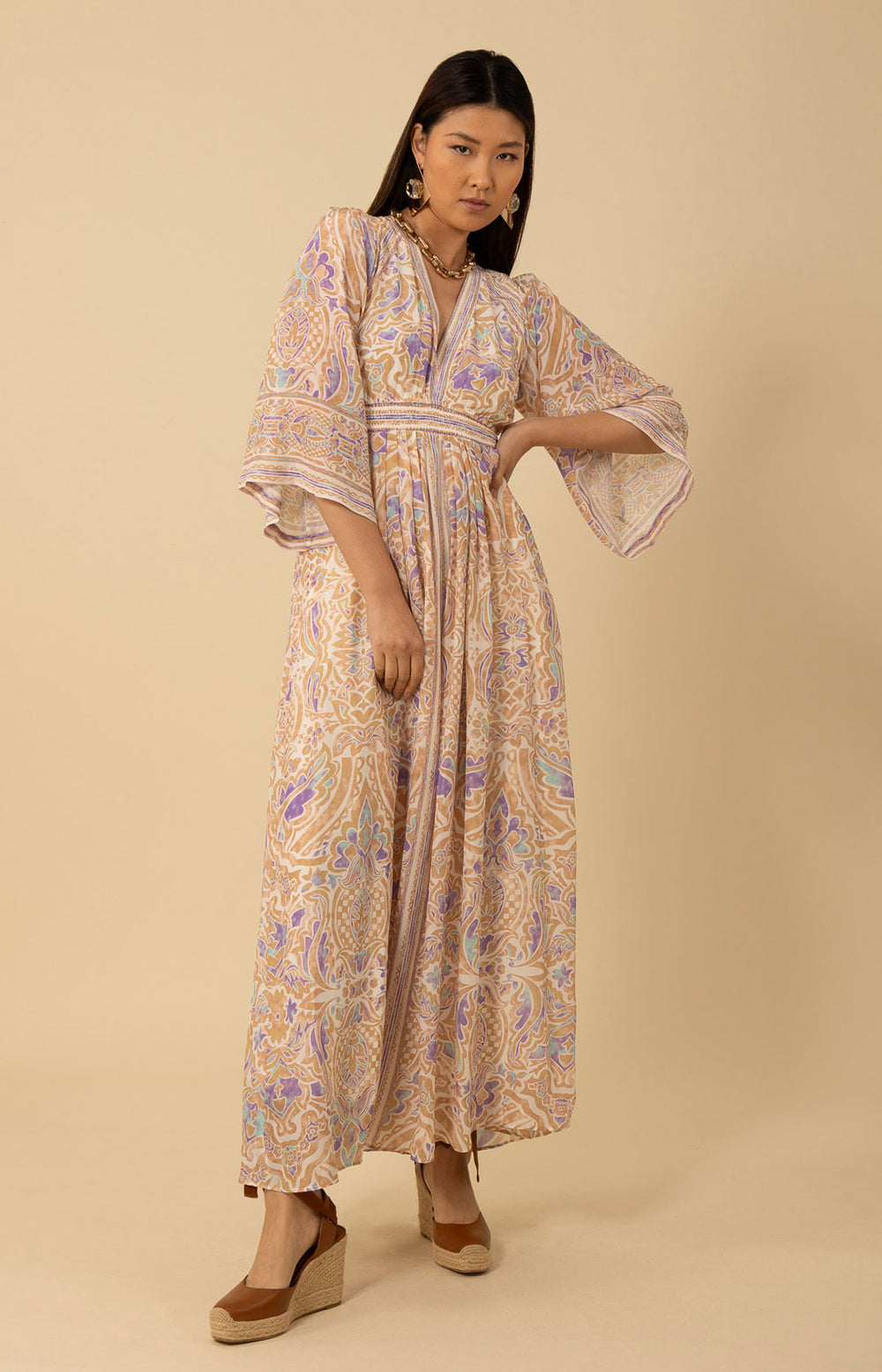 aab maxi dress Abby Maxi Dress Beige / L