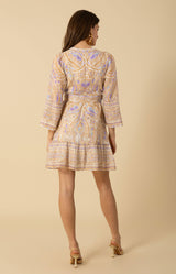 Davina Linen Short Dress, color_beige