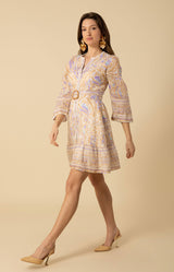 Davina Linen Short Dress, color_beige