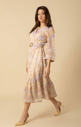 Davina Linen Dress, color_beige