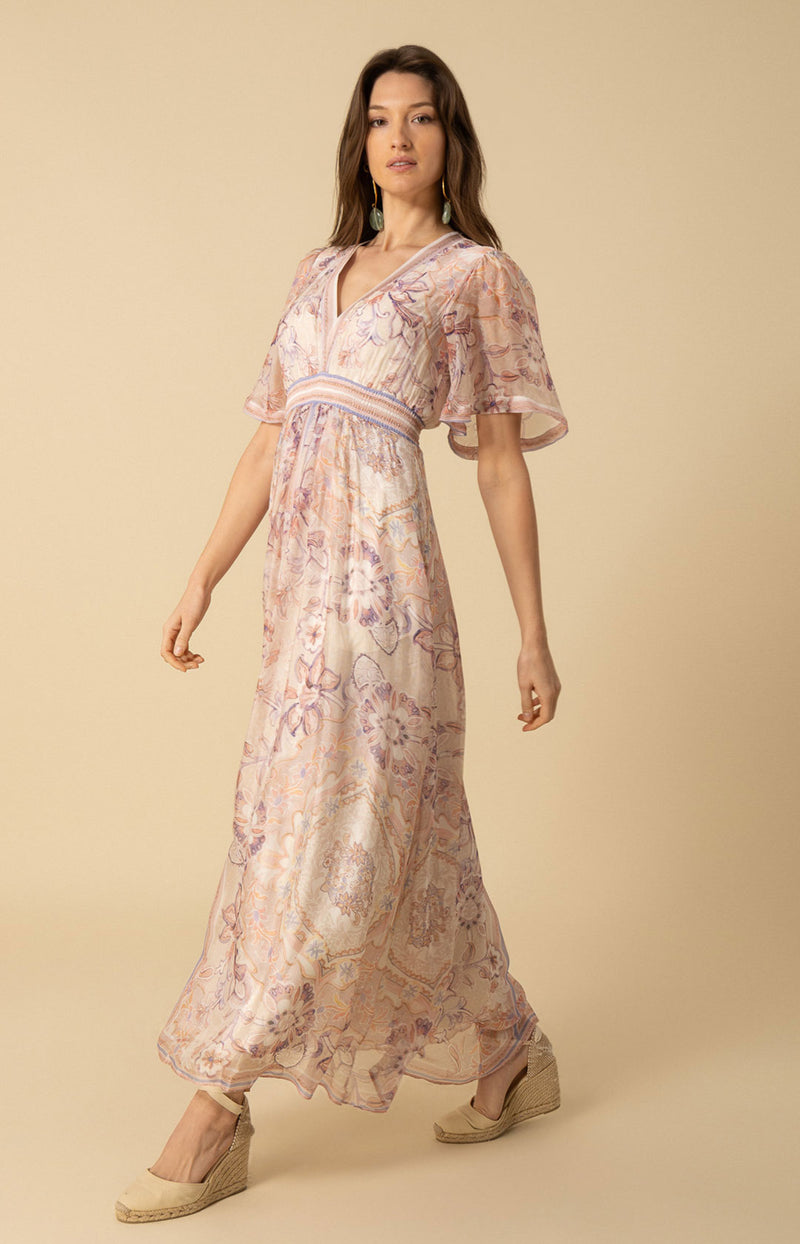 Jaliyah Chiffon Dress Maxi Beige / XL Jaliyah Chiffon Dress Maxi Beige / XL