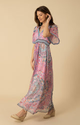 Jaliyah Chiffon Dress Maxi, color_pink