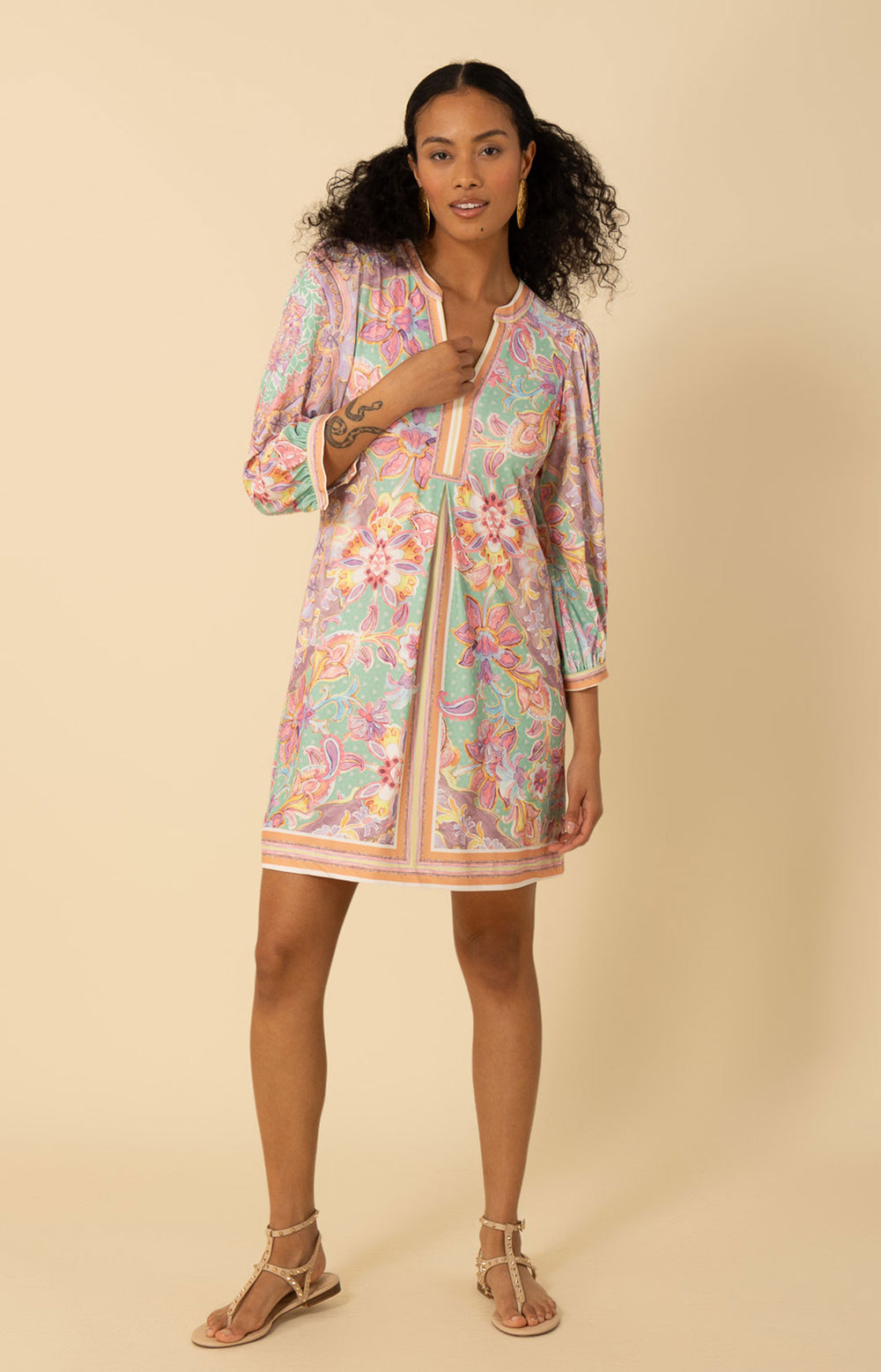 ワンピース kastane Bell sleeve color dress 00000000_zi_fa7946ab-68b9-4632