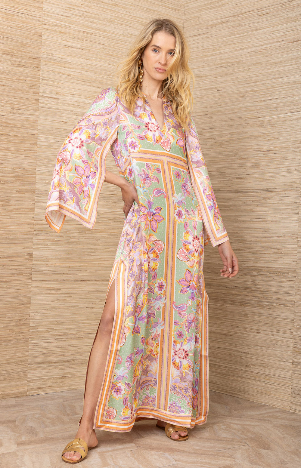 ワンピース kastane Bell sleeve color dress 結婚式/オケージョンドレス】Bell sleeve color dress | Kastane
