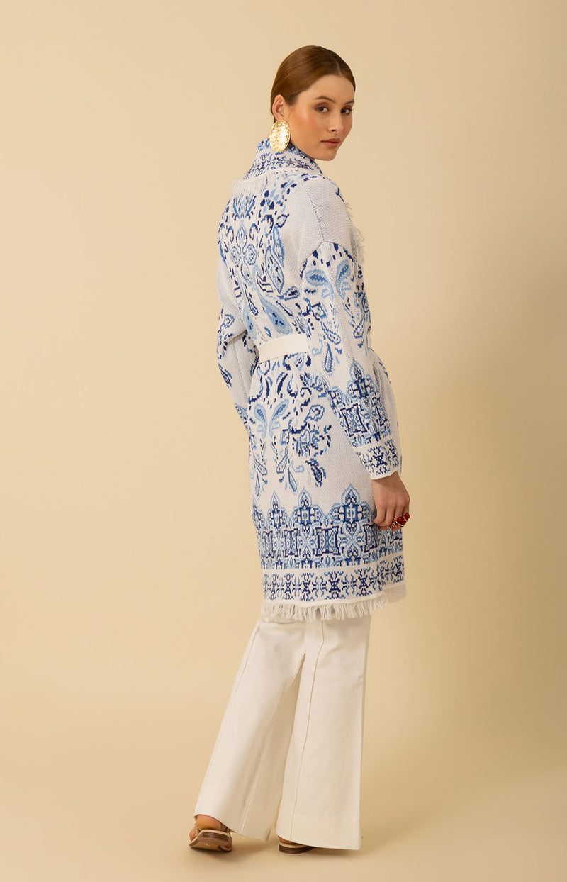 Capri Midi Jacquard Sweater Navy / L