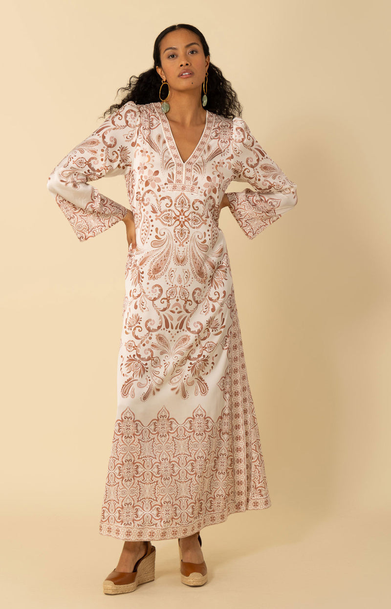 Nalani Charmeuse Caftan Dress