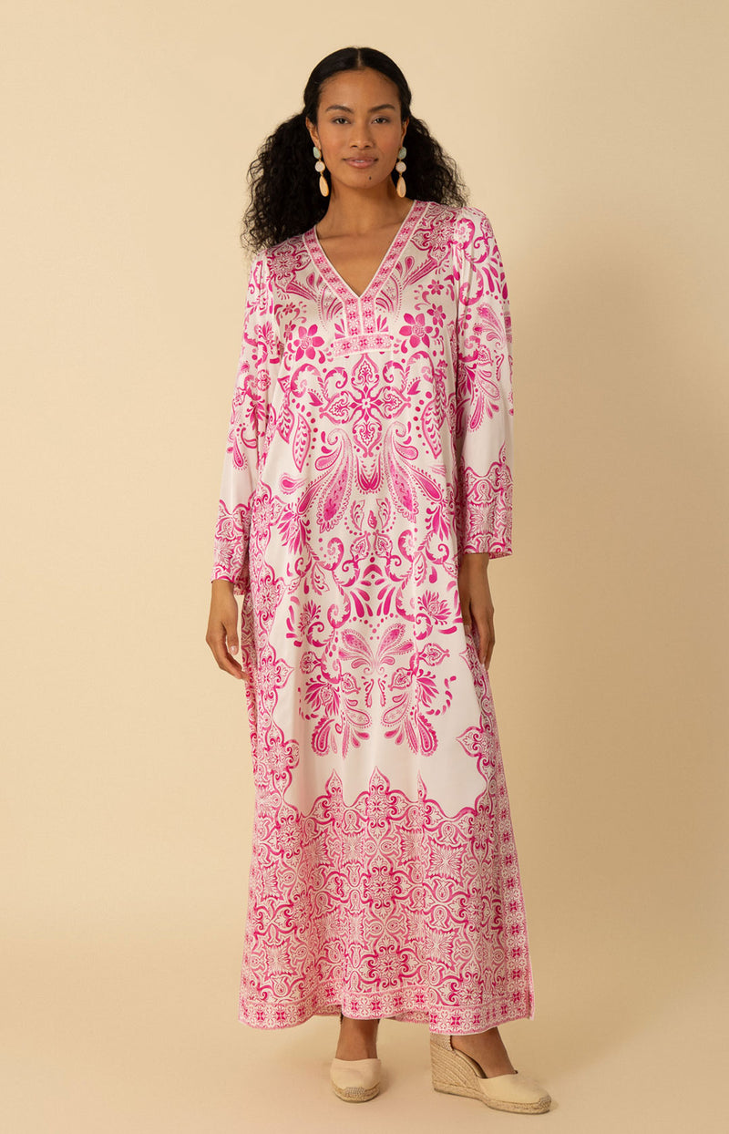 Nalani Charmeuse Caftan Dress