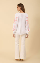 Jemma Embroidered Top, color_coral